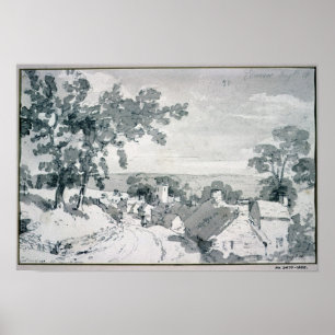 Póster John Constable   La entrada a la aldea de Ed