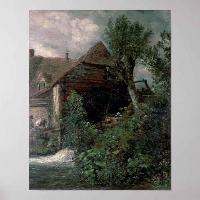 Póster John Constable | Molino de agua en Gillingham, Dor (Frente)