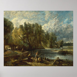 Póster John Constable - molino de Stratford