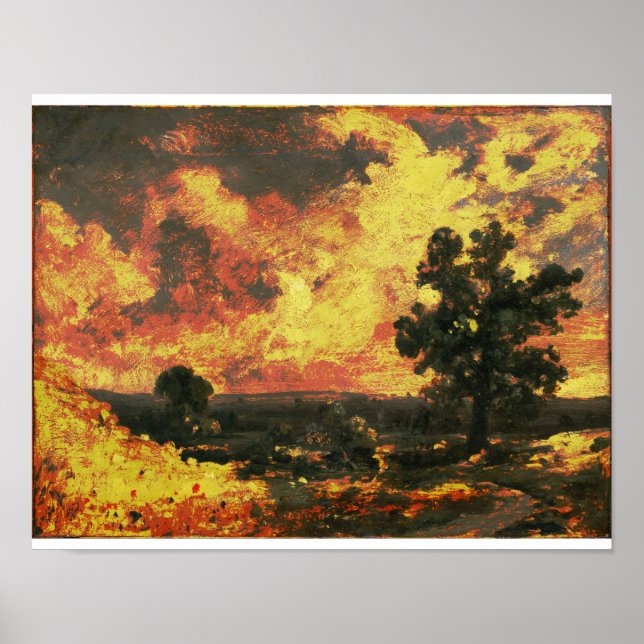 Póster John Constable - Paisaje inglés (modificado) (Frente)