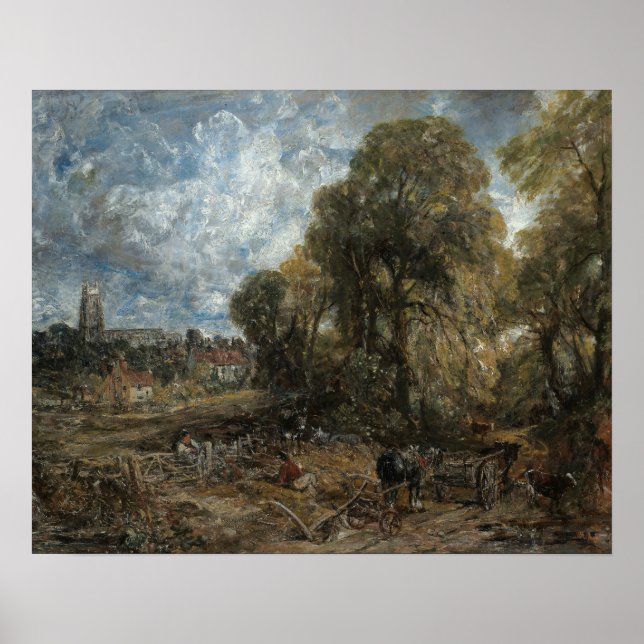 Póster John Constable - Stoke-by-Nayland (Frente)