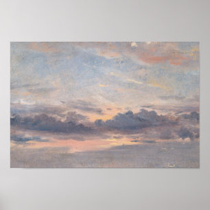 Póster John Constable - un estudio de la nube, puesta del