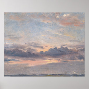 Póster John Constable - Un estudio en la nube, Sunset
