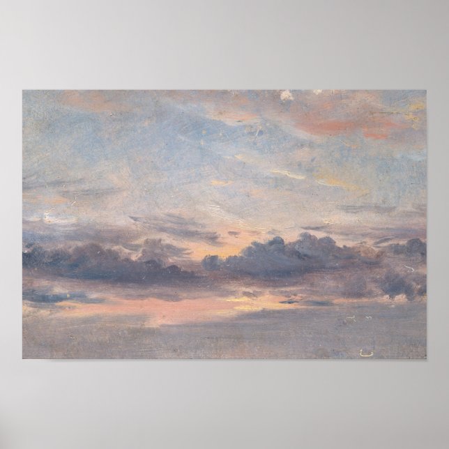 Póster John Constable - Un estudio en la nube, Sunset (Frente)