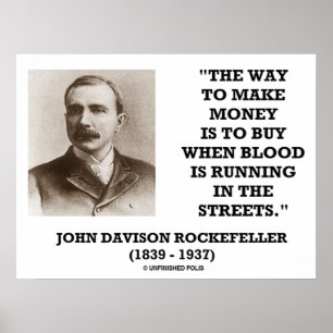 Póster John Davison Rockefeller Cómo Hacer Dinero Comprar