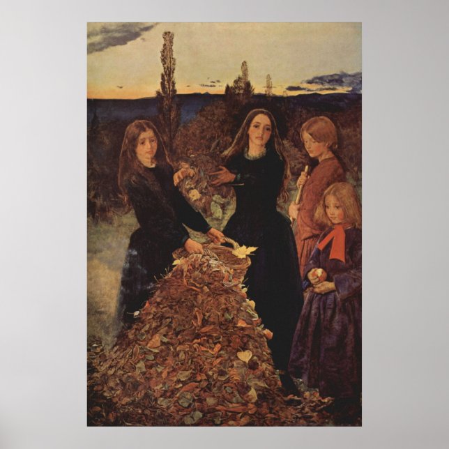 Póster John Everett Millais - otoño (Frente)