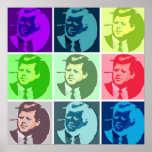 Póster John F Kennedy/JFK Pop Art<br><div class="desc">Diseño de arte pop</div>