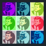 Póster John F Kennedy/JFK Pop Art<br><div class="desc">Diseño de arte pop</div>