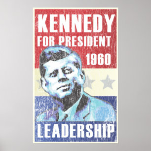 Póster John F. Kennedy JFK presidencial histórico