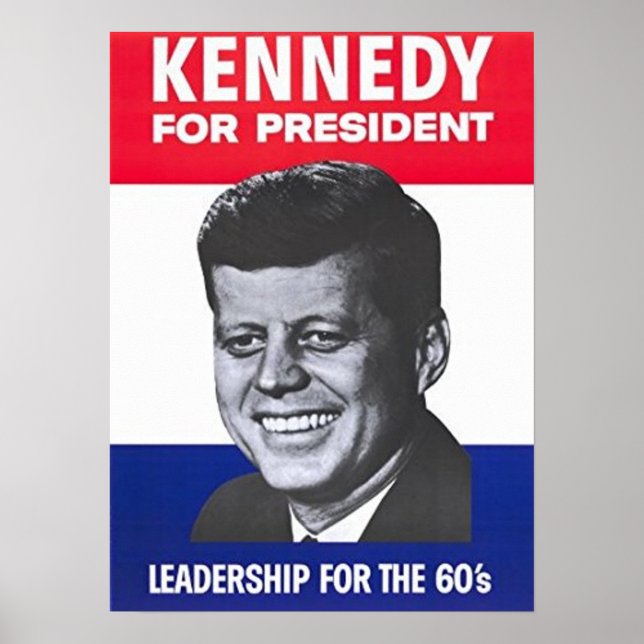 Póster John F Kennedy Para Presidente (Frente)