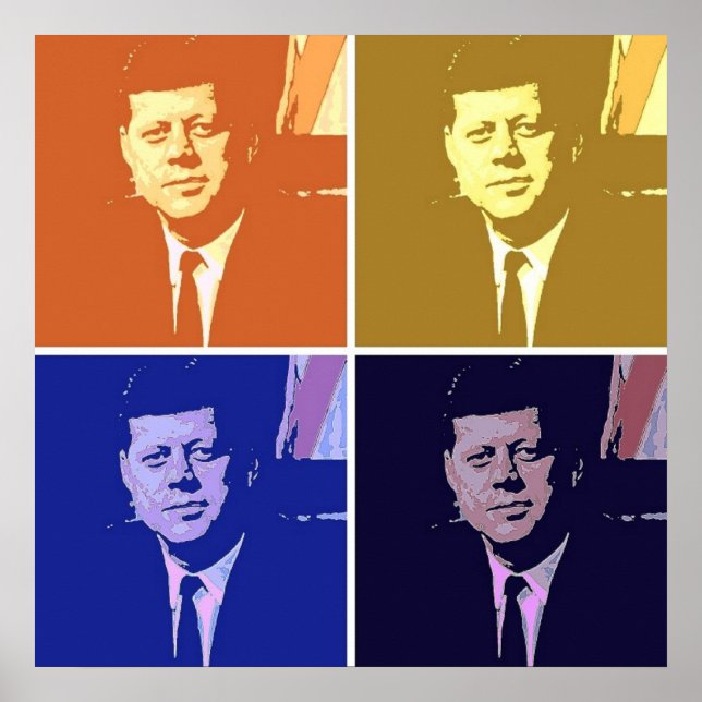 Póster John F Kennedy Pop Art (Frente)