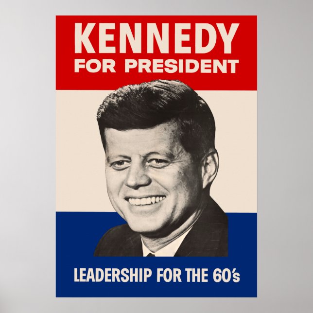 Póster John F. Kennedy Por La Campaña Del Presidente JFK (Frente)