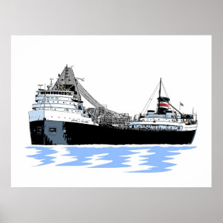Póster John J. Boland (3) Freighter de los Grandes Lagos