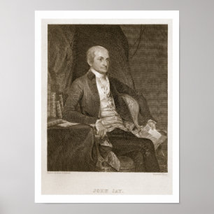 Póster John Jay, engraved by Asher Brown Durand (1796-188