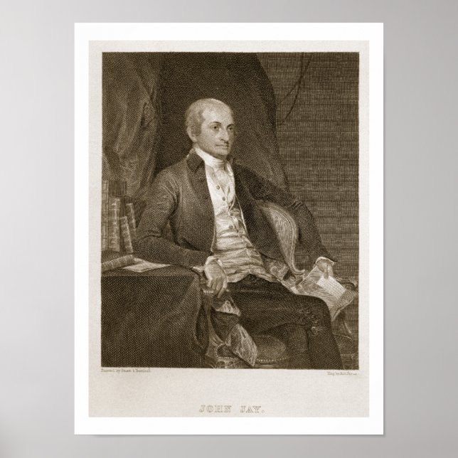 Póster John Jay, engraved by Asher Brown Durand (1796-188 (Frente)