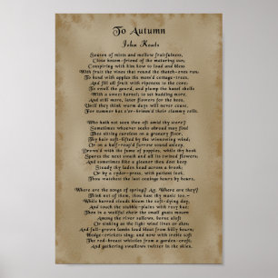 Póster John Keats, Al Otoño