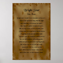 Póster John Keats, Estrella brillante