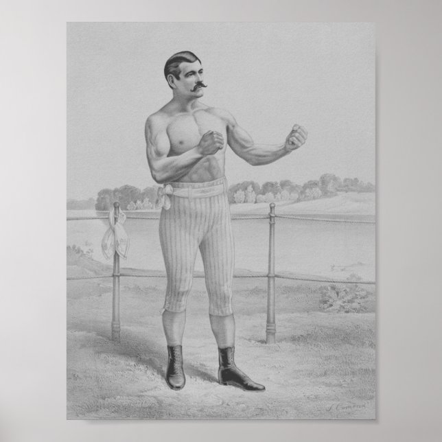 Póster John L. Sullivan - Bare-Knuckle Boxer (Frente)