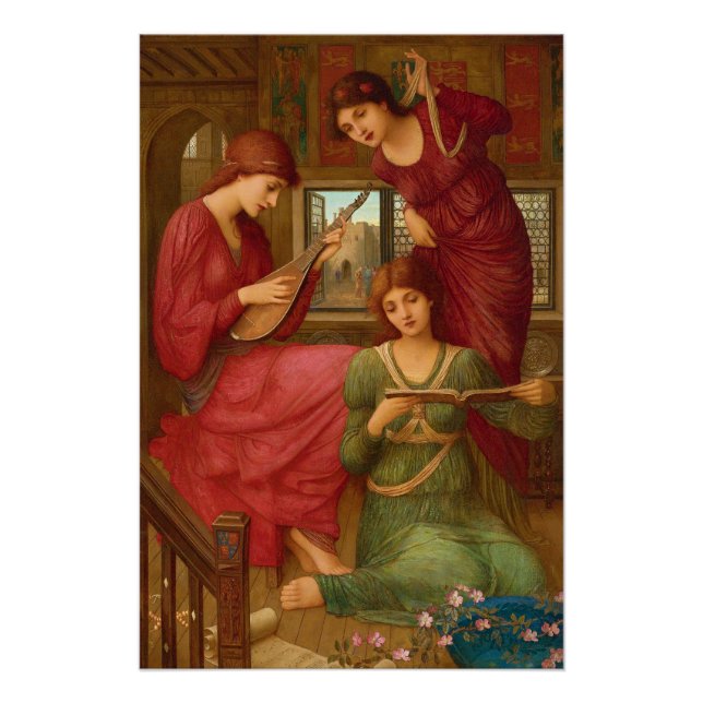 Póster John Melhuish Strudwick en los días dorados CC1056 (Anverso)