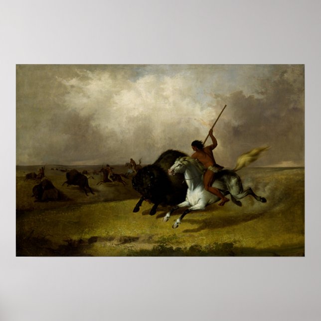 Póster John Mix Stanley - Caza de búfalos en el suroeste (Frente)