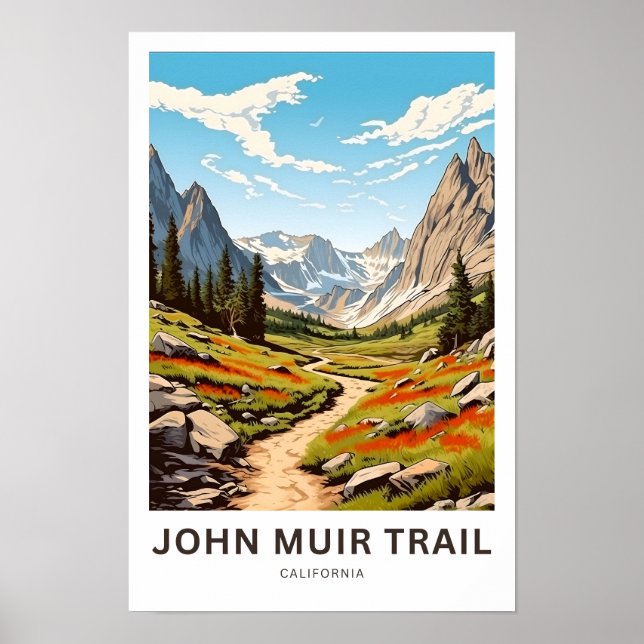 Póster John Muir Trail California Travel Print (Frente)