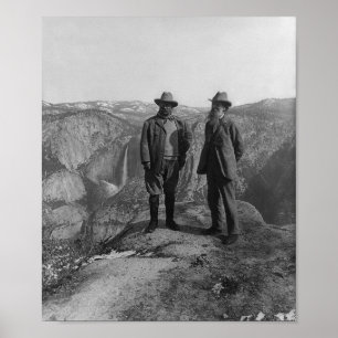Póster John Muir y Teddy Roosevelt