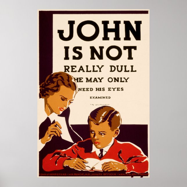 Póster John necesita un examen ocular (Frente)
