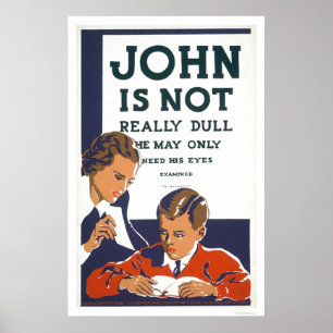 Póster John no es un WPA aburrido de 1937