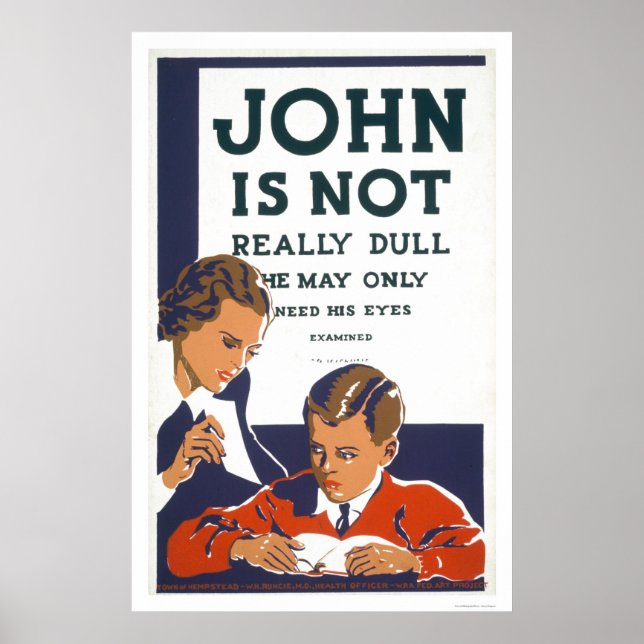 Póster John no es un WPA aburrido de 1937 (Frente)
