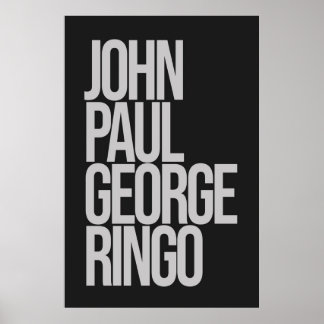 Póster John Paul George Ringo Poster