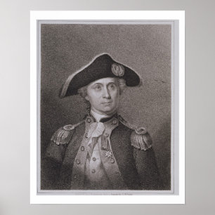 Póster John Paul Jones (1747-92), engraved by James Barto
