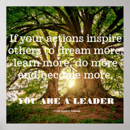 Póster John Quincy Adams. Si tus acciones inspiran a otro