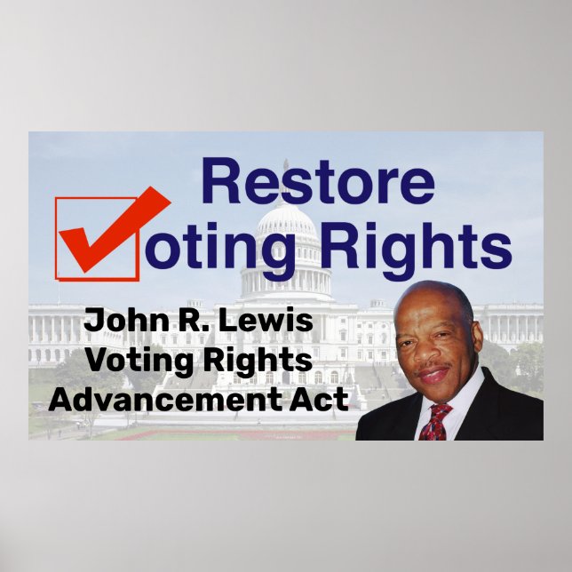 Póster John R. Lewis Voting Rights Advancement Act (Frente)