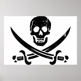 Póster John Rackham (Calico Jack) Bandera Pirata Jolly Ro