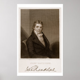 Póster John Randolph (1773-1833) engraved by Thomas B. We