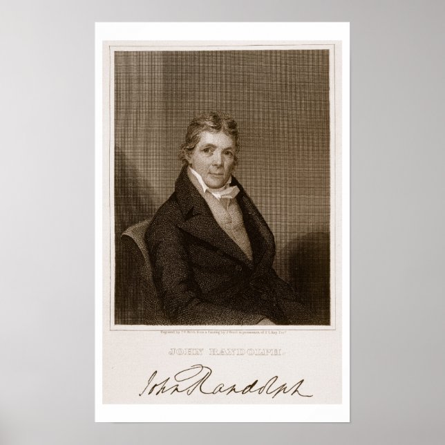 Póster John Randolph (1773-1833) engraved by Thomas B. We (Frente)