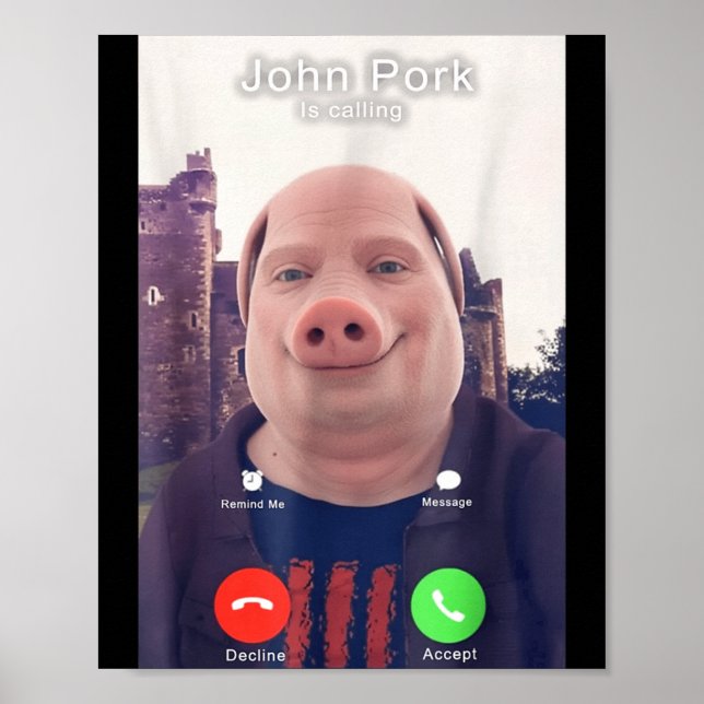 Póster John Rk Is Calling Funny Answer Call Phone  (Frente)