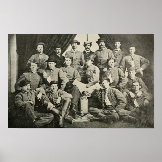 Póster John S. Mosby y los hombres (Frente)