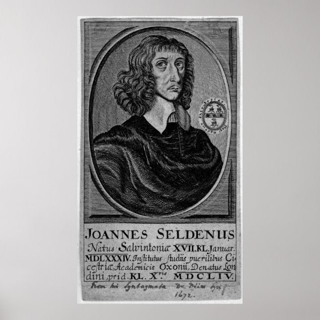 Póster John Selden, 1672 (Frente)