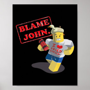 Póster John Shedletsky amo el pollo frito soy el nacimien