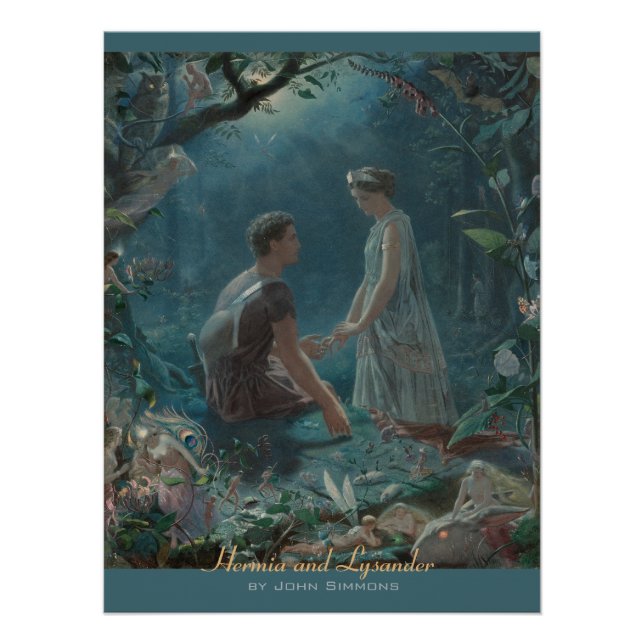 Póster John Simmons Hermia y Lysander MidSummer C0754 (Anverso)