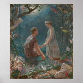 Póster John Simmons Hermia y Lysander Shakespeare