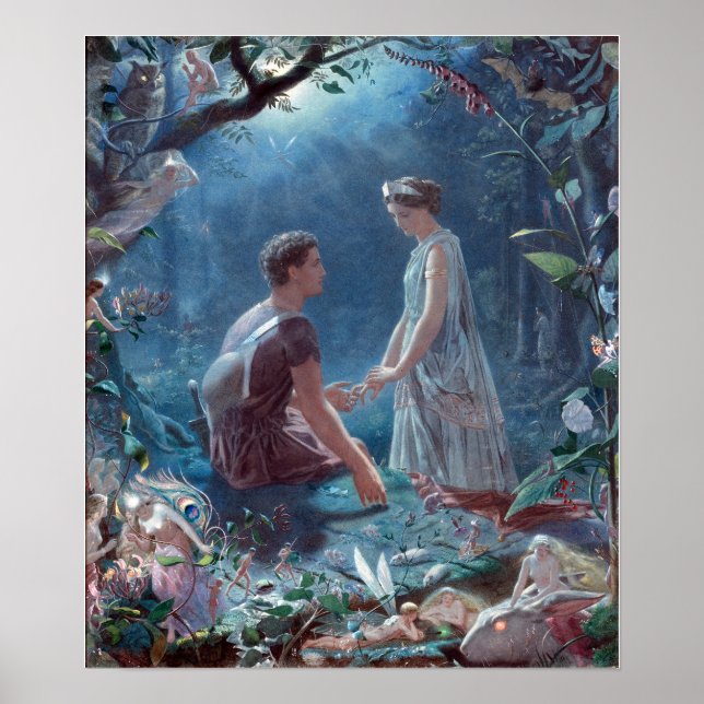 Póster John Simmons Hermia y Lysander Una noche de verano (Frente)