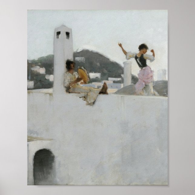 Póster John Singer Sargent - Capri Girl On A Rooftop (Frente)