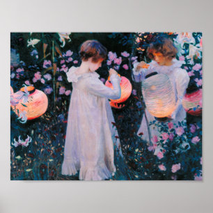 Póster John Singer Sargent - Carnación, Lily, Rosa.
