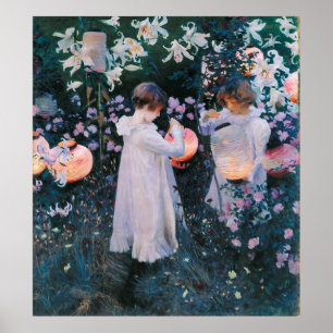 Póster John Singer Sargent Carnation Lily