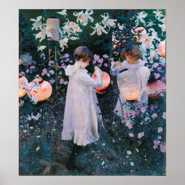 Póster John Singer Sargent Carnation Lily Rosa (Frente)