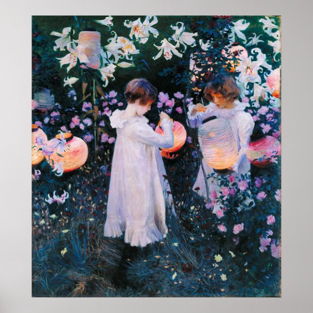 Póster John Singer Sargent Carnation Lily Rosa (Frente)