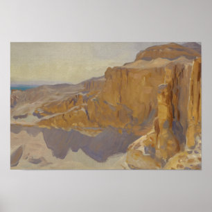 Póster John Singer Sargent - Cliffs at Deir el Bahri