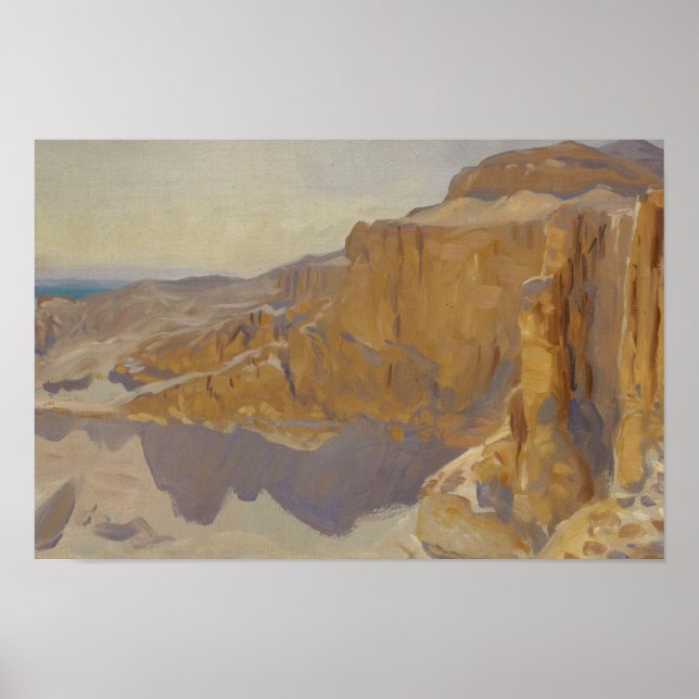 Póster John Singer Sargent - Cliffs at Deir el Bahri (Frente)